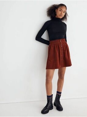 Madewell Baby Corduroy Paperbag Cotton Mini Skirt